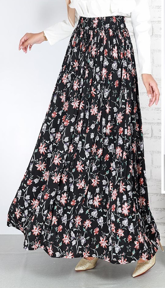 QA-678 LOVELY FLORAL PRINTED SKIRT 08