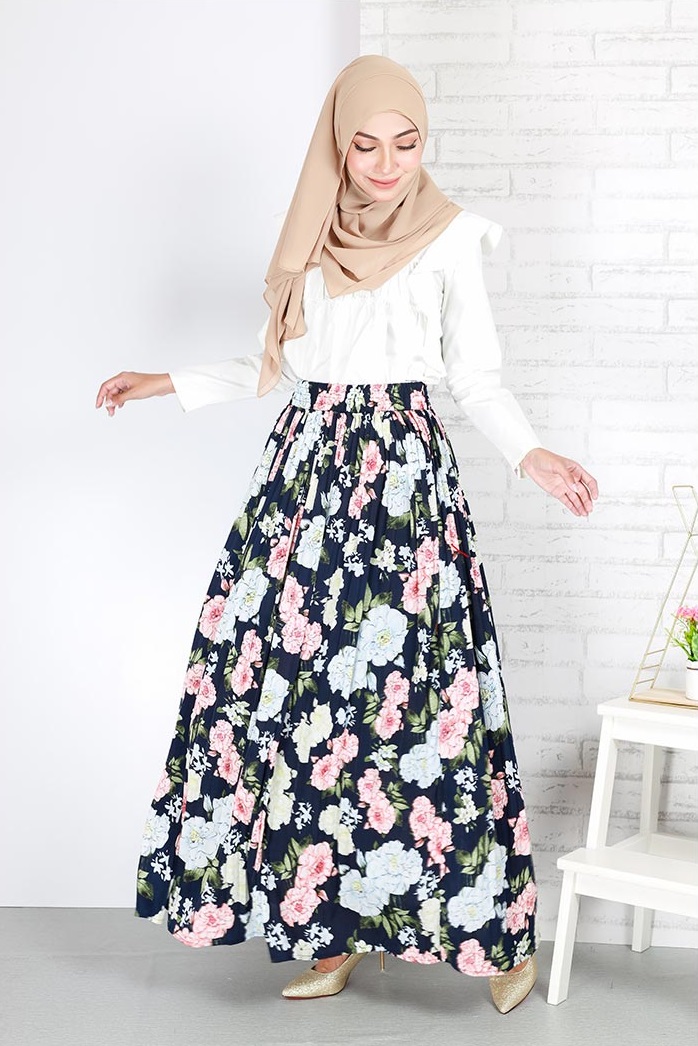 QA-678 LOVELY FLORAL PRINTED SKIRT 11