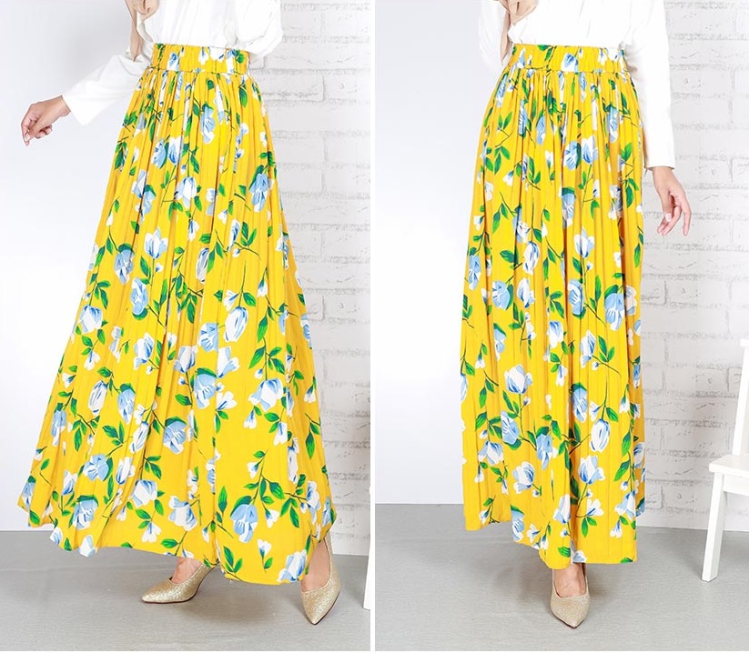 QA-678 LOVELY FLORAL PRINTED SKIRT 12