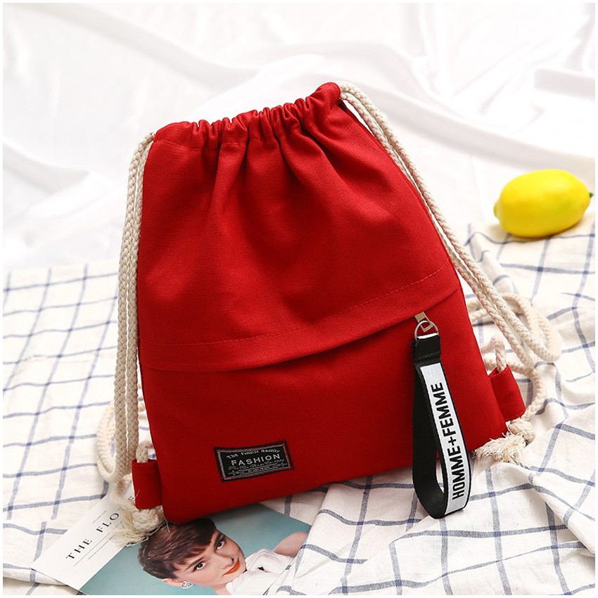 KW80511 DRAWSTRING WOMEN'S BAG RED