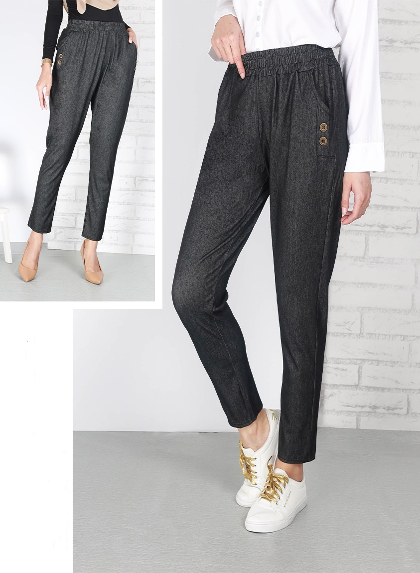 QA-682 HIGH WAIST PANTS BLACK