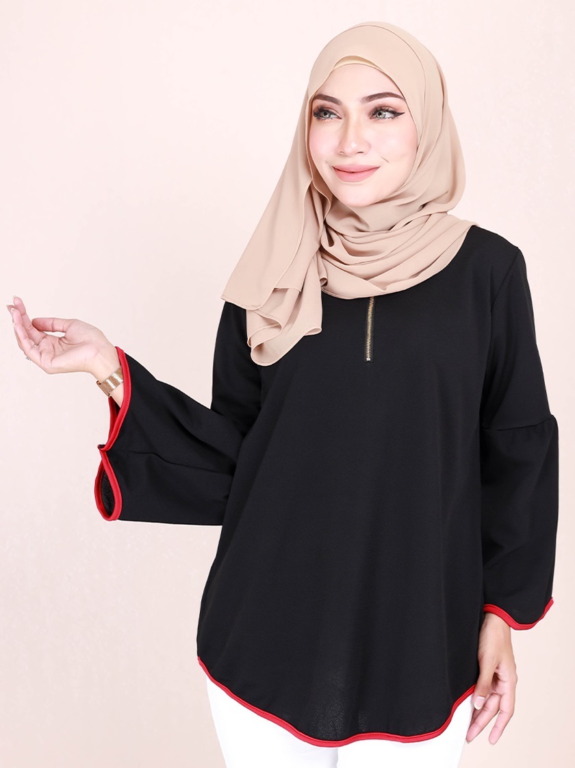 QA-684 CITRA BLOUSE BLACK