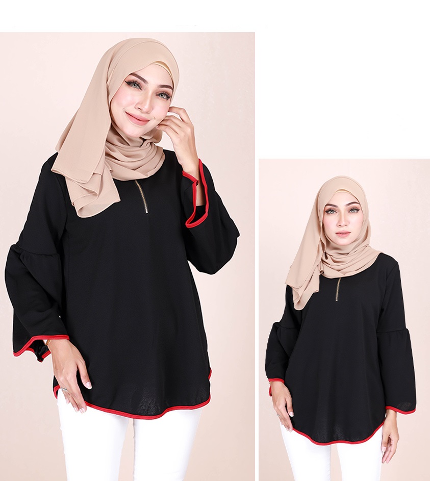 QA-684 CITRA BLOUSE BLACK