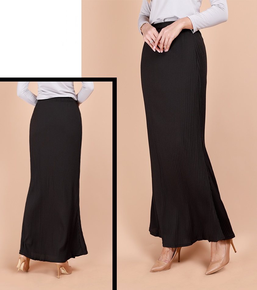 QA-686 DUYUNG SKIRT BLACK