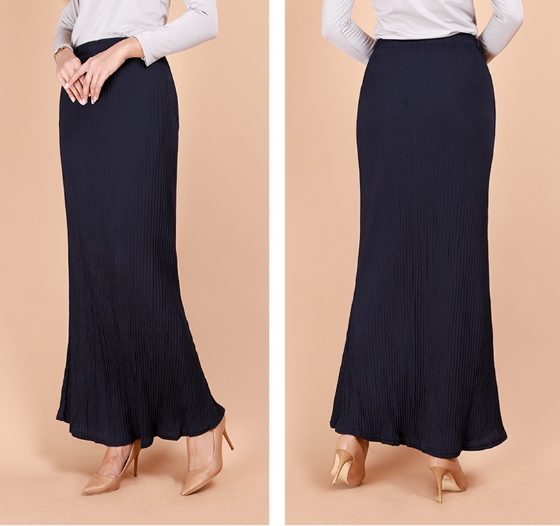 QA-686 DUYUNG SKIRT NAVY BLUE