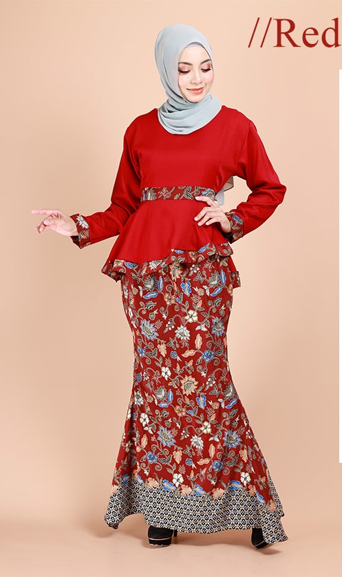 QA-690 ALISYA MODERN KURUNG RED