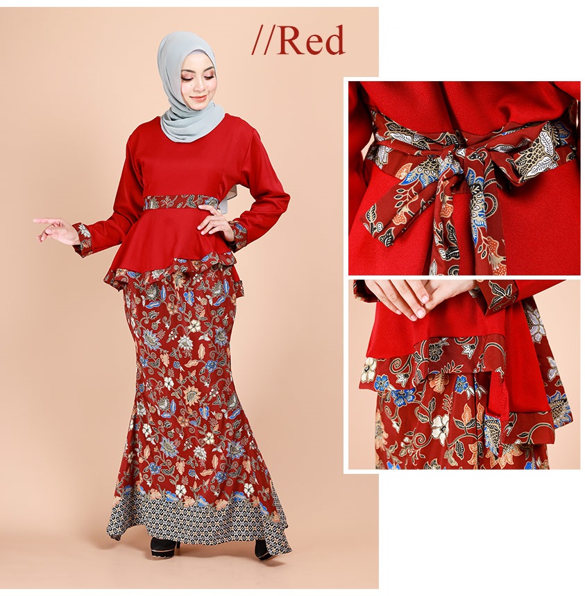 QA-690 ALISYA MODERN KURUNG RED