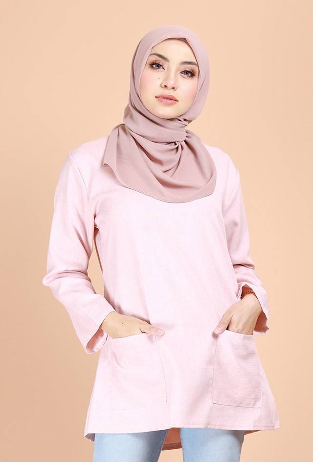 QA-692 BASIC WOMEN'S BLOUSE PINK