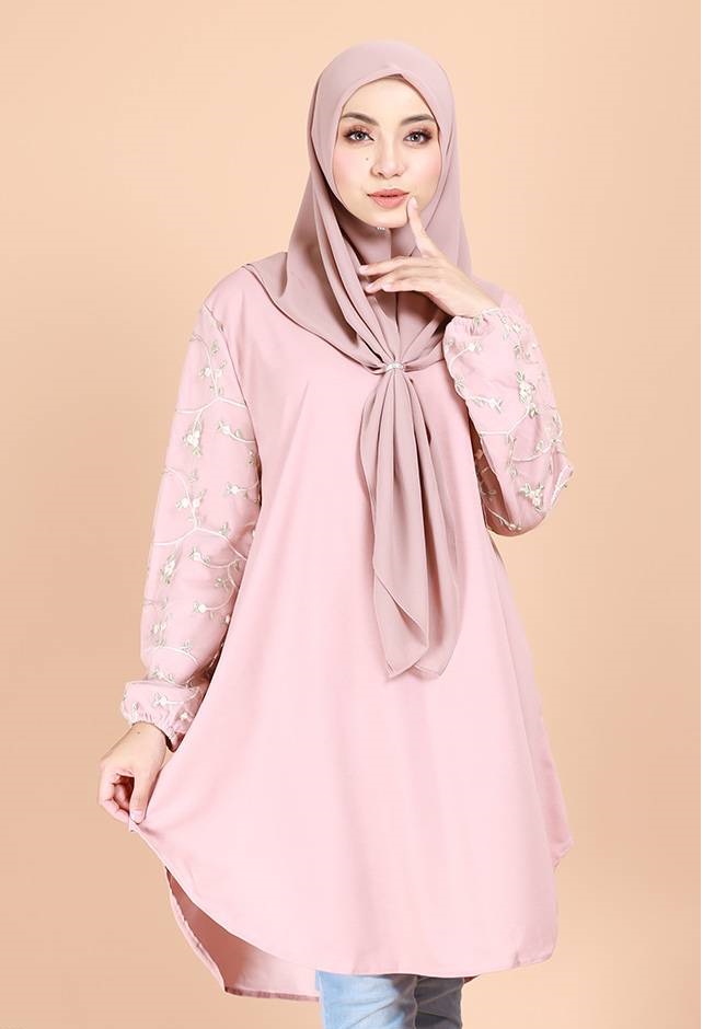 QA-693 MUSLIMAH BLOUSE PINK