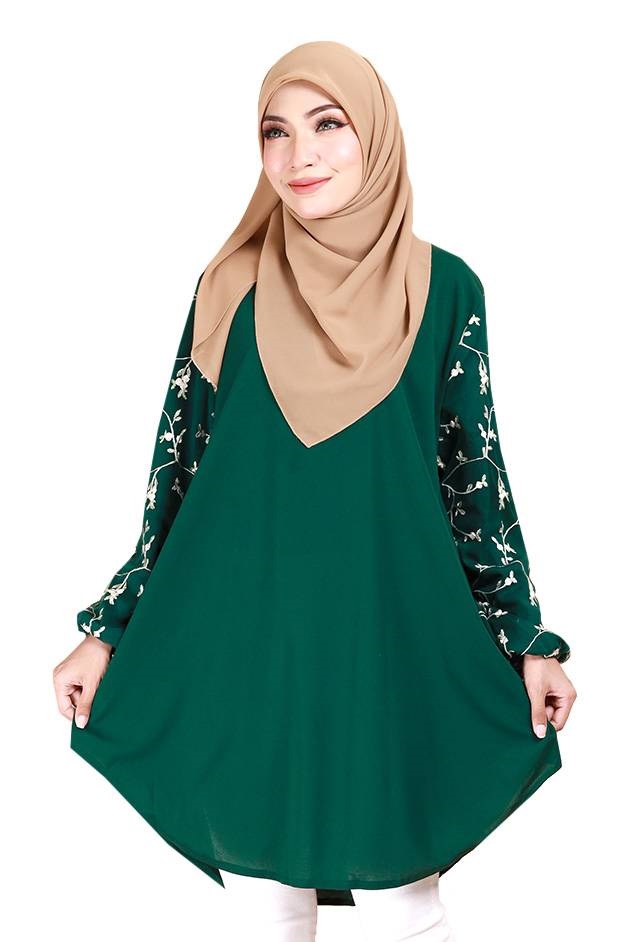 QA-693 MUSLIMAH BLOUSE GREEN