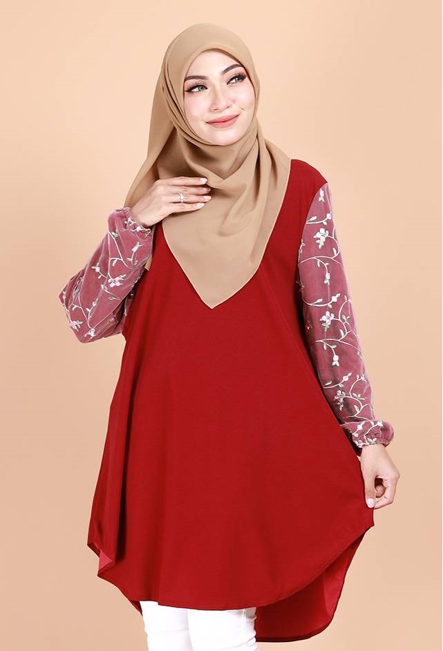 QA-693 MUSLIMAH BLOUSE RED