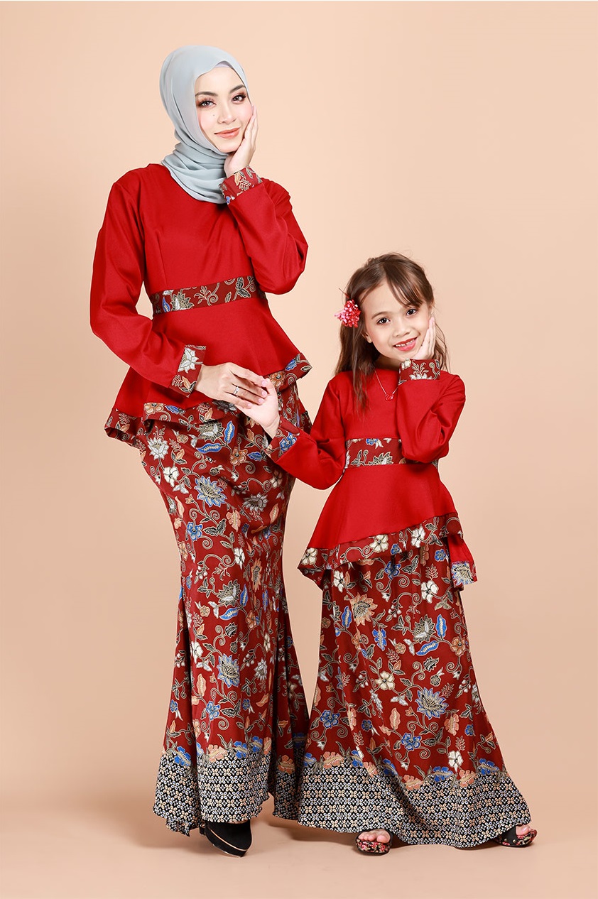 QA-697 KIDS MODERN KURUNG RED