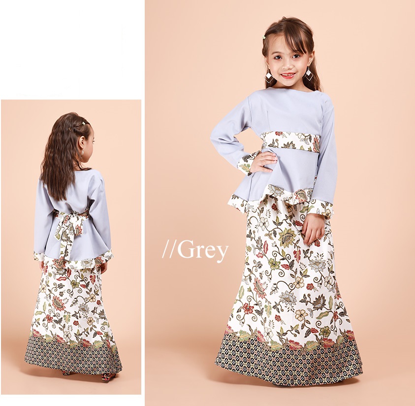 QA-697 KIDS MODERN KURUNG GREY