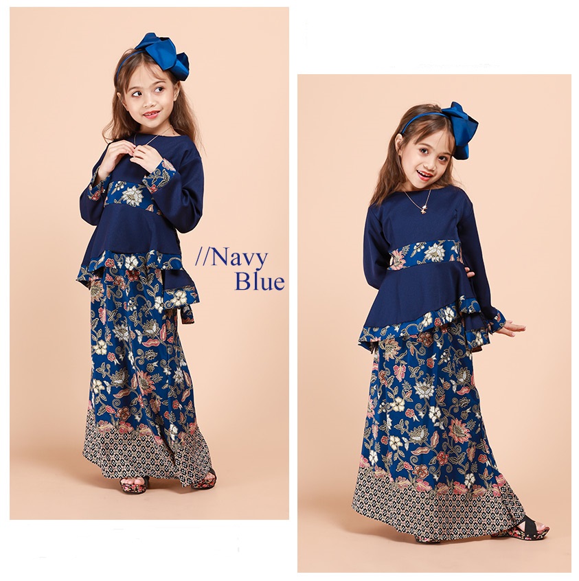 QA-697 KIDS MODERN KURUNG NAVY BLUE