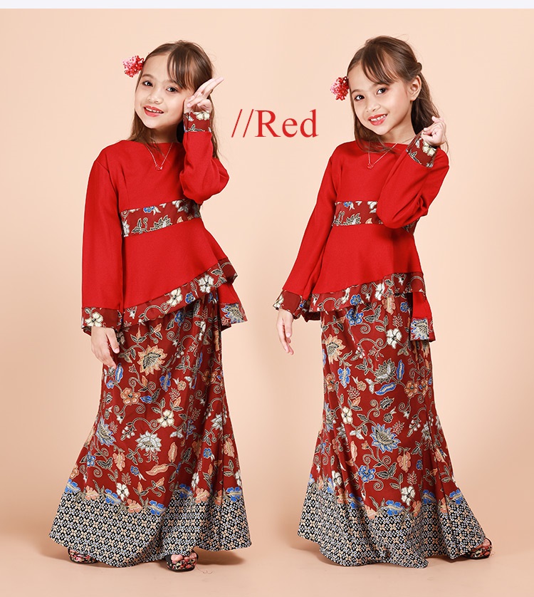 QA-697 KIDS MODERN KURUNG RED