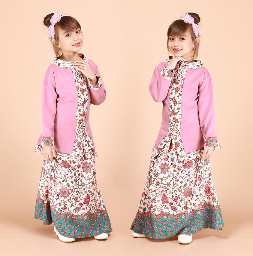 QA-698 KIDS KEBAYA SET DUST PINK