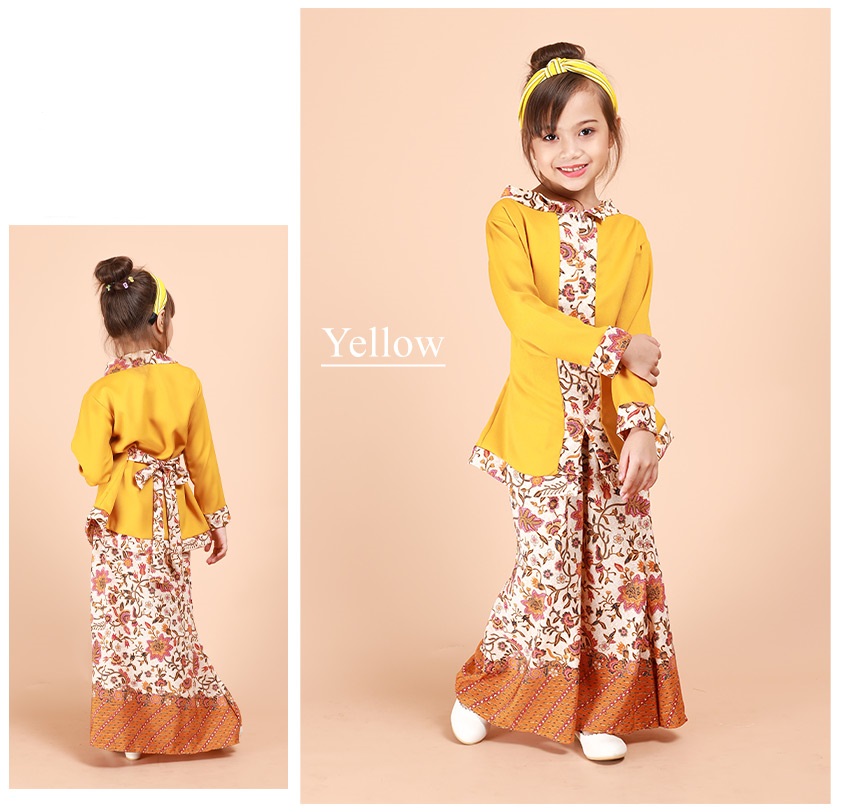 QA-698 KIDS KEBAYA SET YELLOW