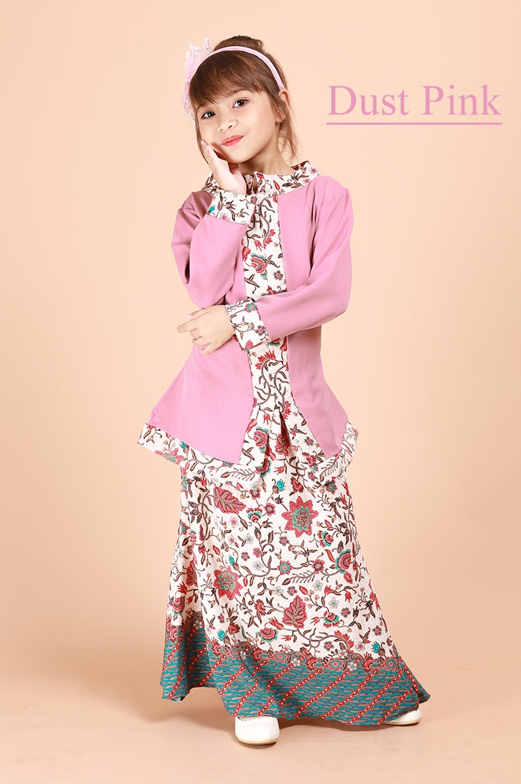 QA-698 KIDS KEBAYA SET DUST PINK