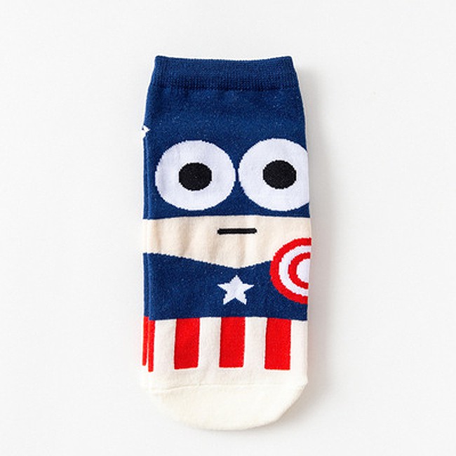 KW80540 SUPERHERO CUTE SOCKS CAPTAIN AMERICA