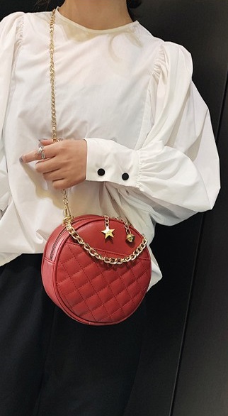 KW80581 STYLISH ROUND SLING BAG RED