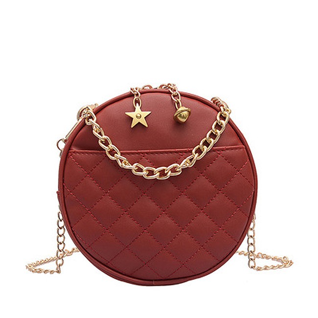 KW80581 STYLISH ROUND SLING BAG RED