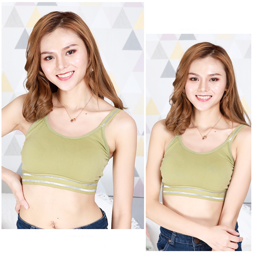 QA-704 BASIC PADDED BRALETTE GREEN