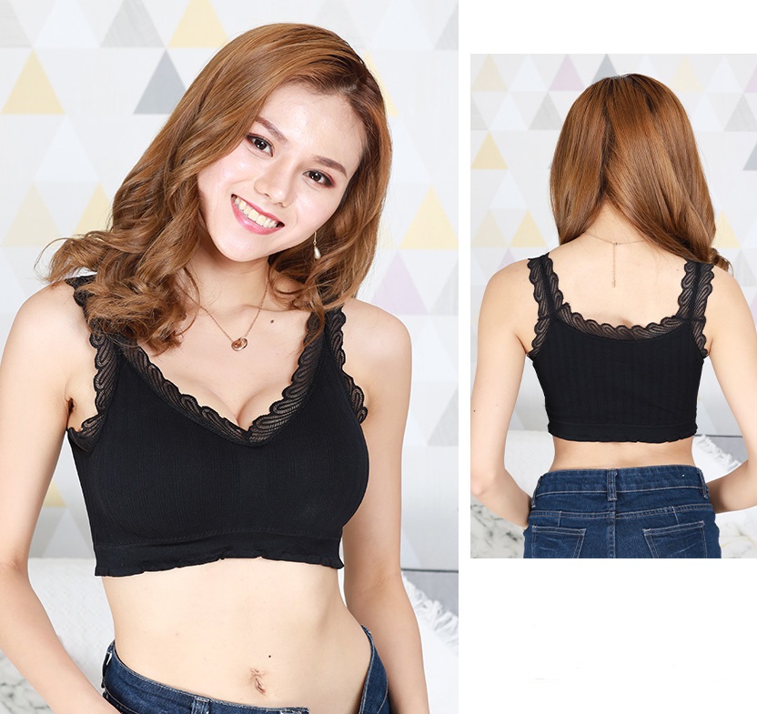 QA-702 LACE BRALETTE BLACK