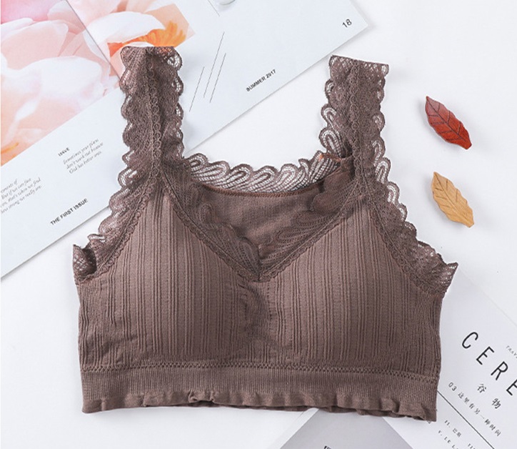 QA-702 LACE BRALETTE COFFEE