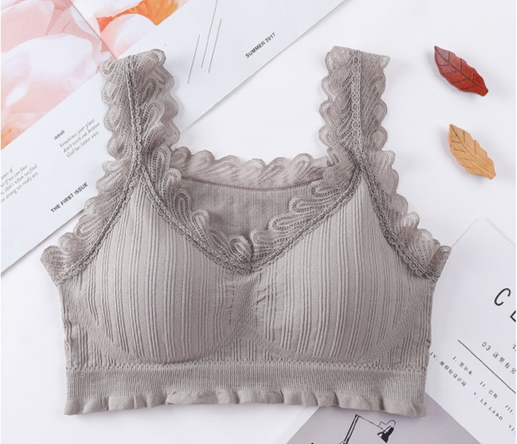 QA-702 LACE BRALETTE GREY