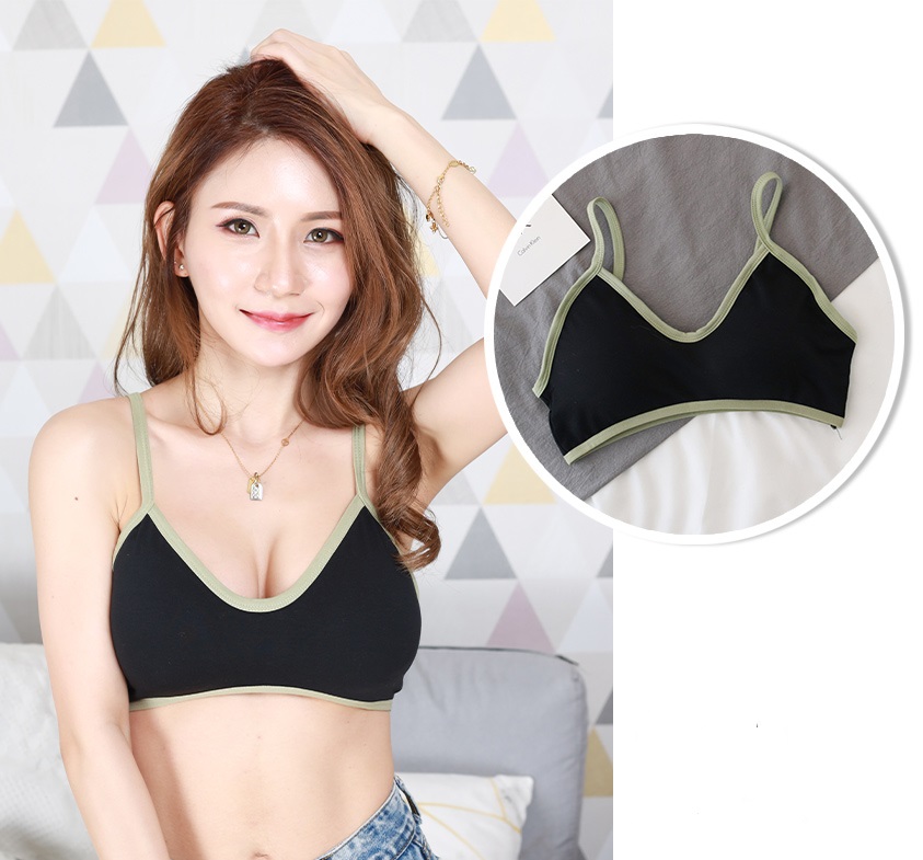 QA-703 TWO TONE BRALETTE BLACK