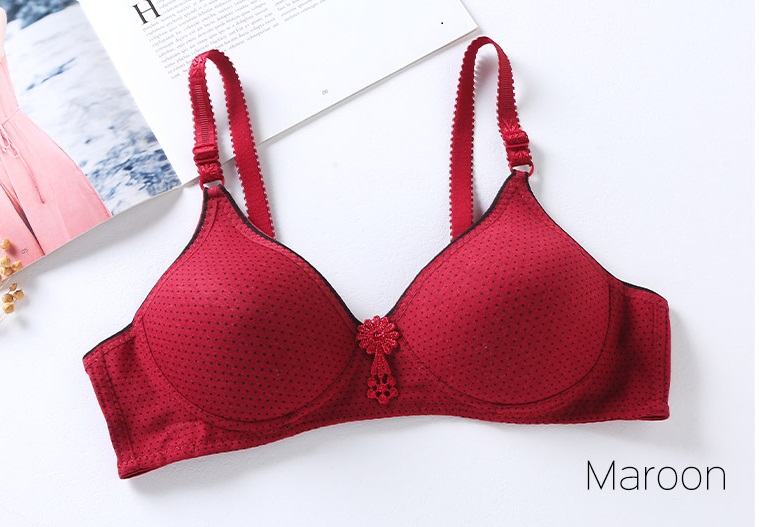 QA-712 POLKA DOT BRA MAROON