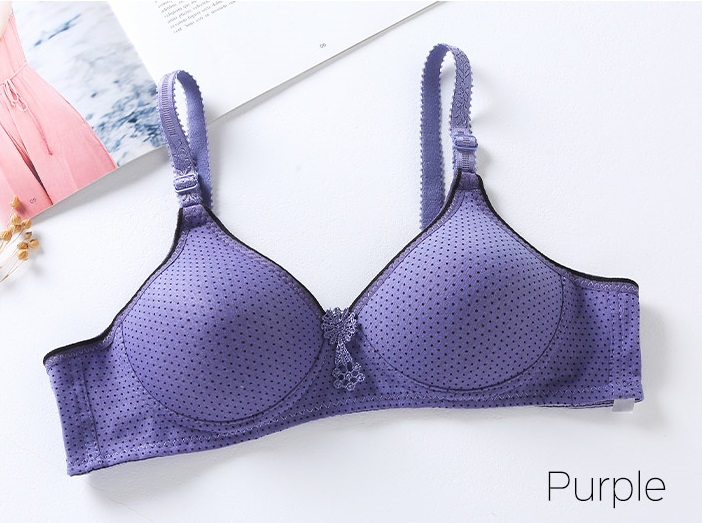 QA-712 POLKA DOT BRA PURPLE