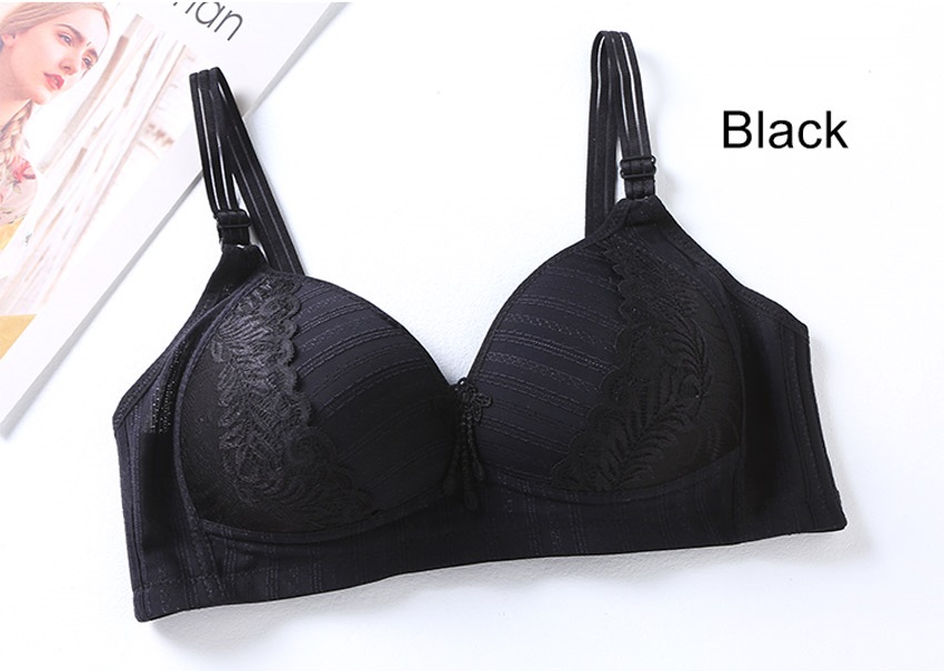 QA-717 NON WIRED BRA BLACK