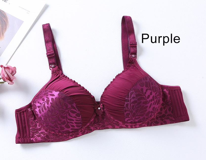 QA-718 SEXY LACE BRA PURPLE