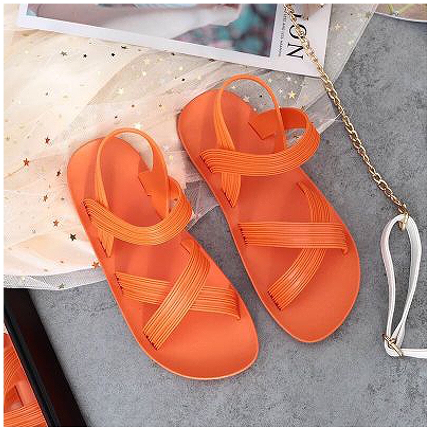 KW80681 TRENDY LADIES SANDAL ORANGE