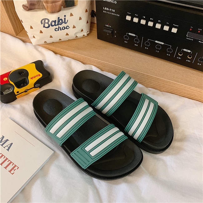 KW80708 STRIPES SANDALS GREEN