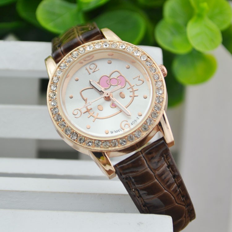 KW80717 CUTE KITTY WATCHES BROWN