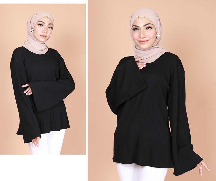 QA-740 WOMEN'S BLOUSE BLACK