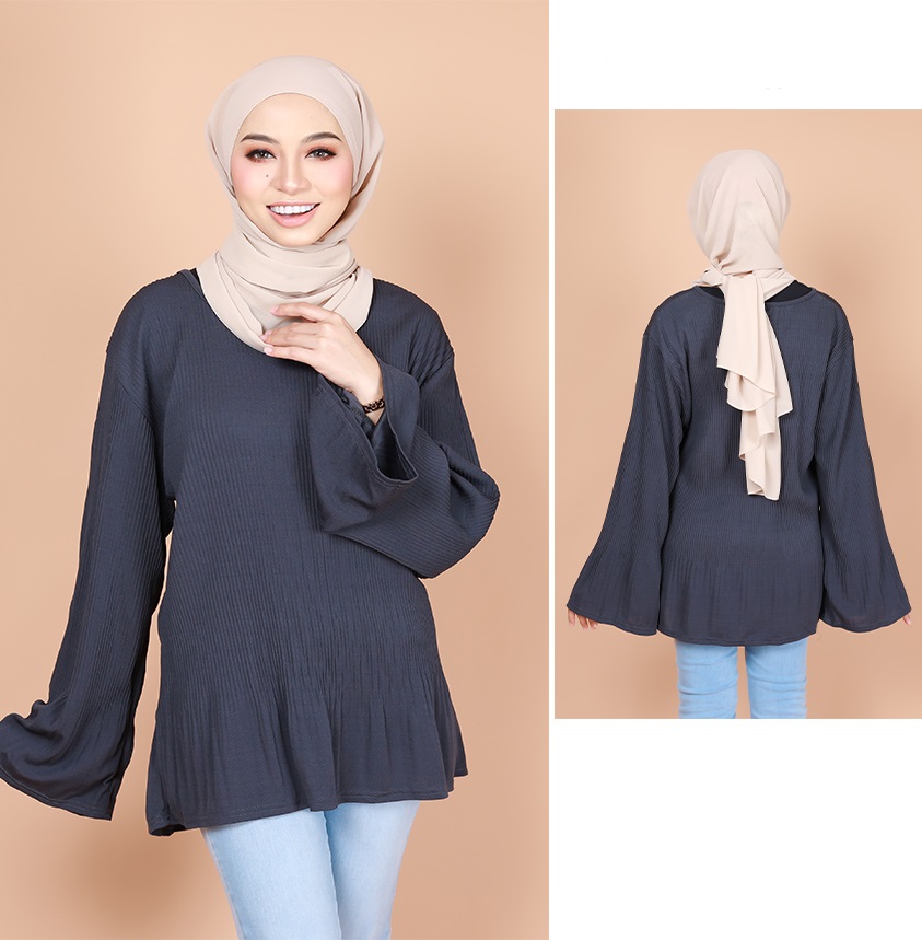 QA-740 WOMEN'S BLOUSE GREY