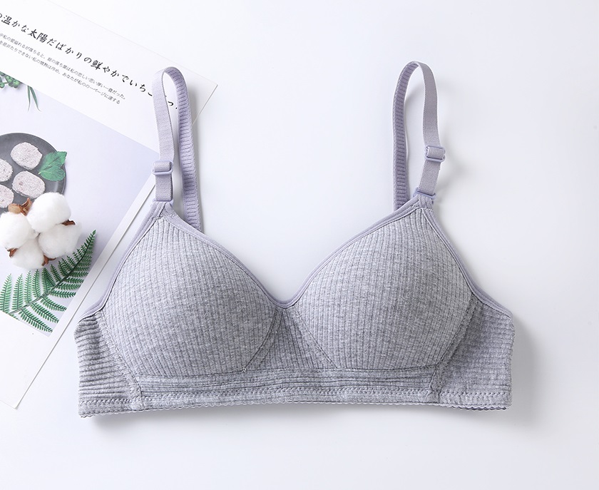 QA-744 NON WIRE BRA GREY