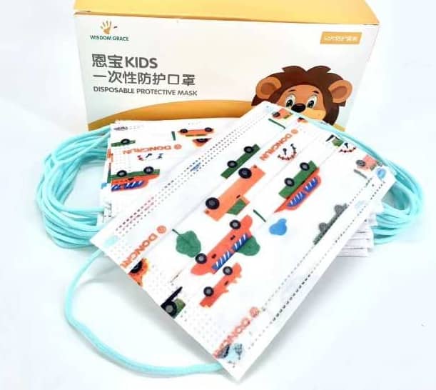 FM1000 Kid Disposable Cartoon Design Kids Face Cars