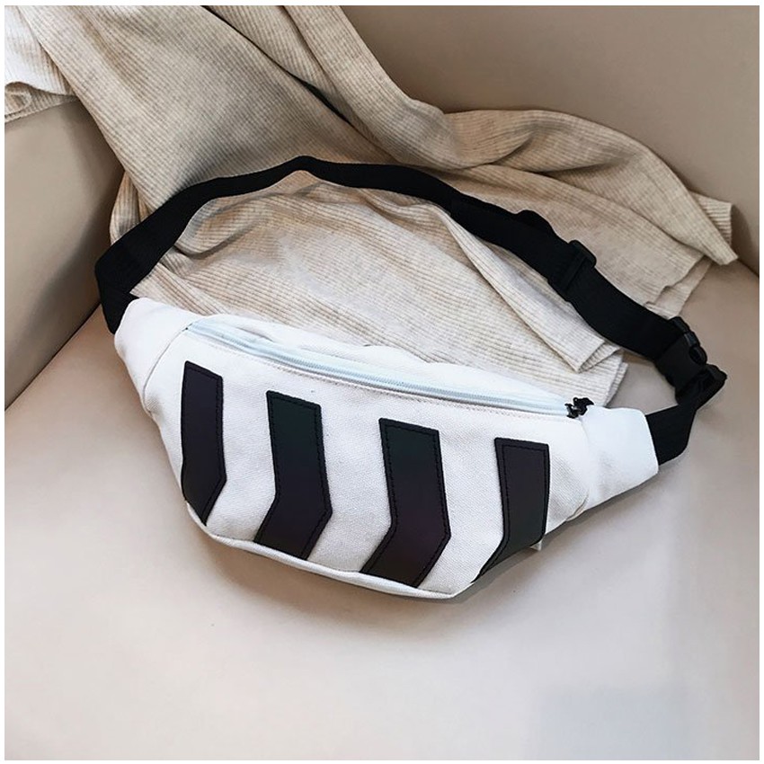 KW80723 KOREAN FASHION CHEST BAG WHITE