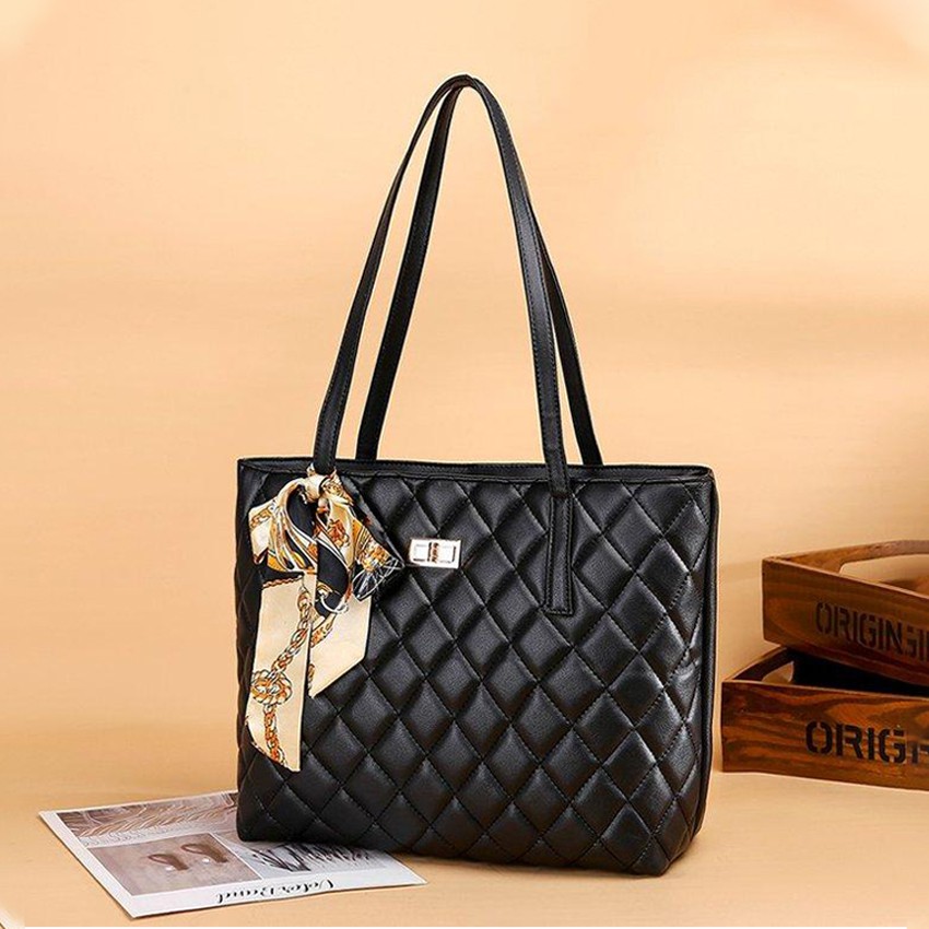 KW80731 STYLISH TOTE BAG BLACK