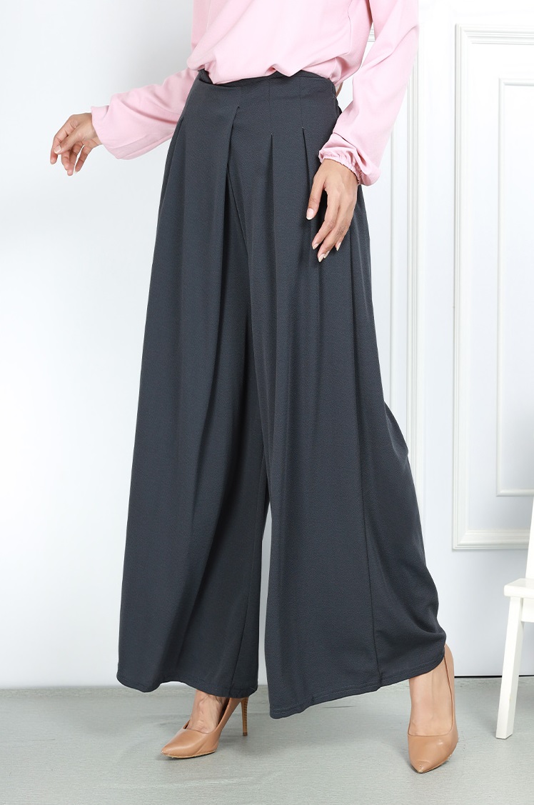 QA-754 CASUAL HIGH WAIST PANTS GREY