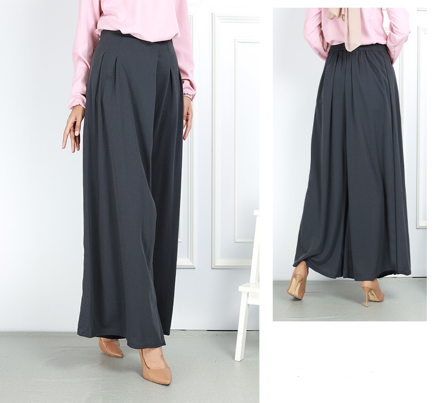 QA-754 CASUAL HIGH WAIST PANTS GREY