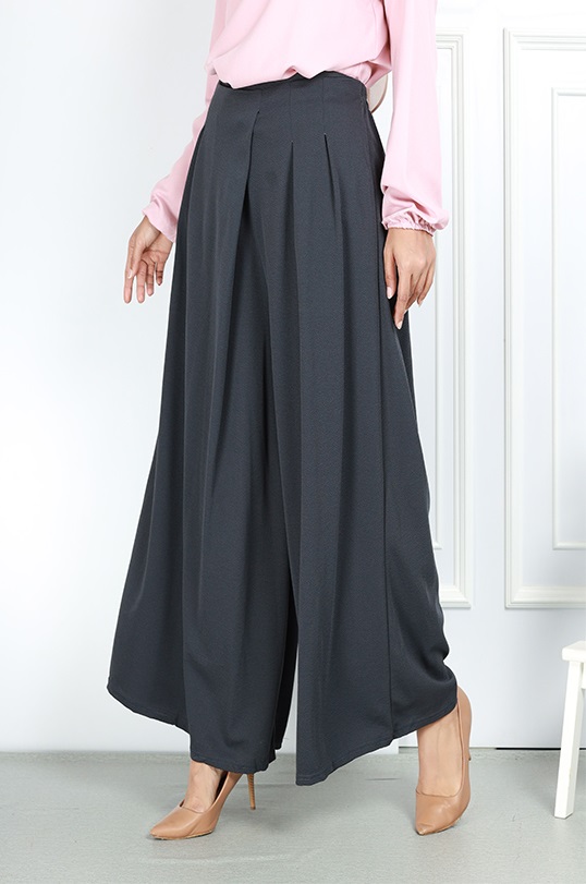 QA-754 CASUAL HIGH WAIST PANTS GREY