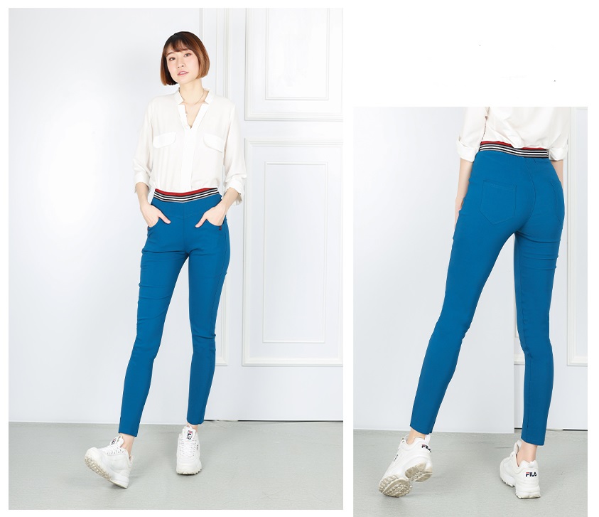 QA-771 WOMEN'S CASUAL PANTS BLUE