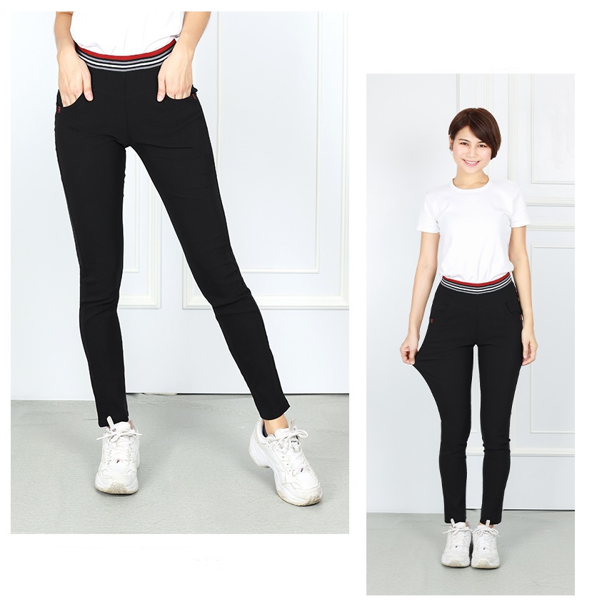 QA-771 WOMEN'S CASUAL PANTS BLACK