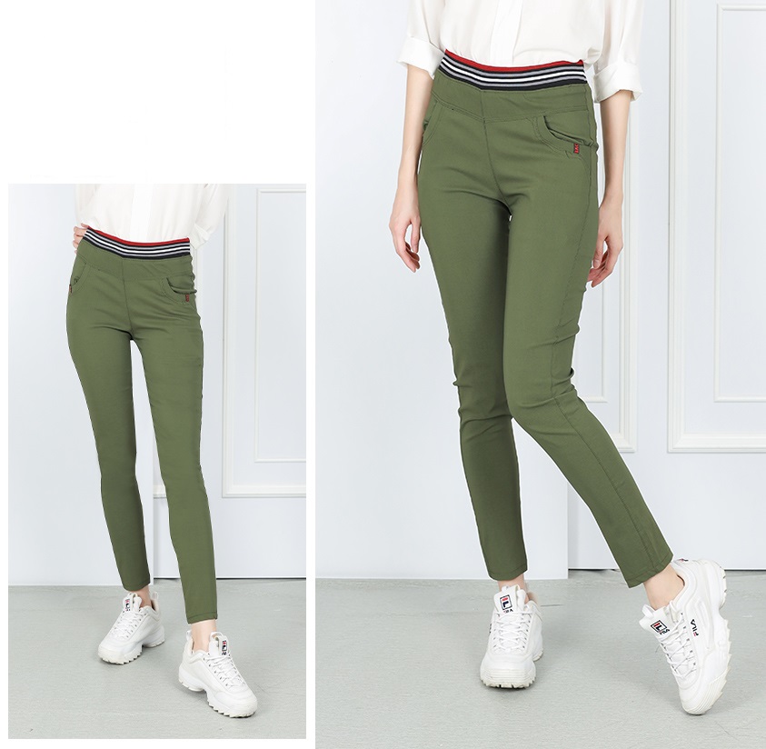 QA-771 WOMEN'S CASUAL PANTS GREEN