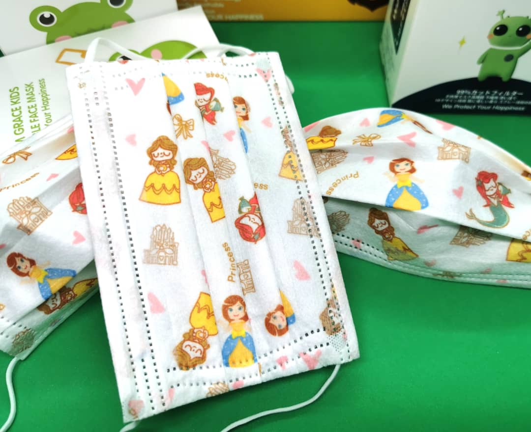 FM1000 Kid Disposable Cartoon Design Kids Face Mask Princess